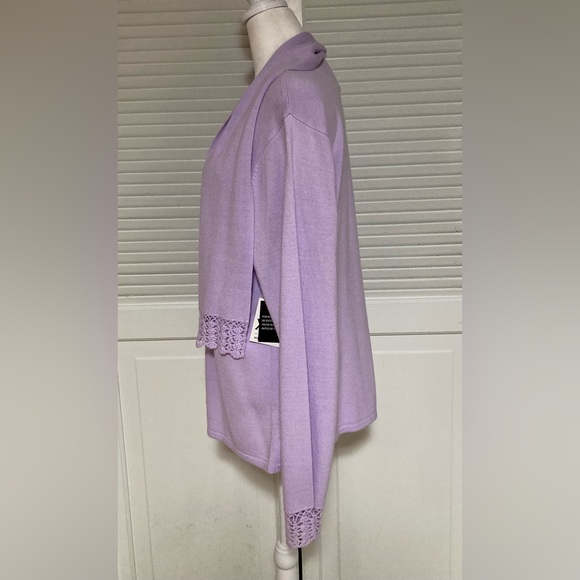 NWT Sag Harbor Shade of Lavender Sweater With Detachable Scarf Size XL - Picture 3 of 13